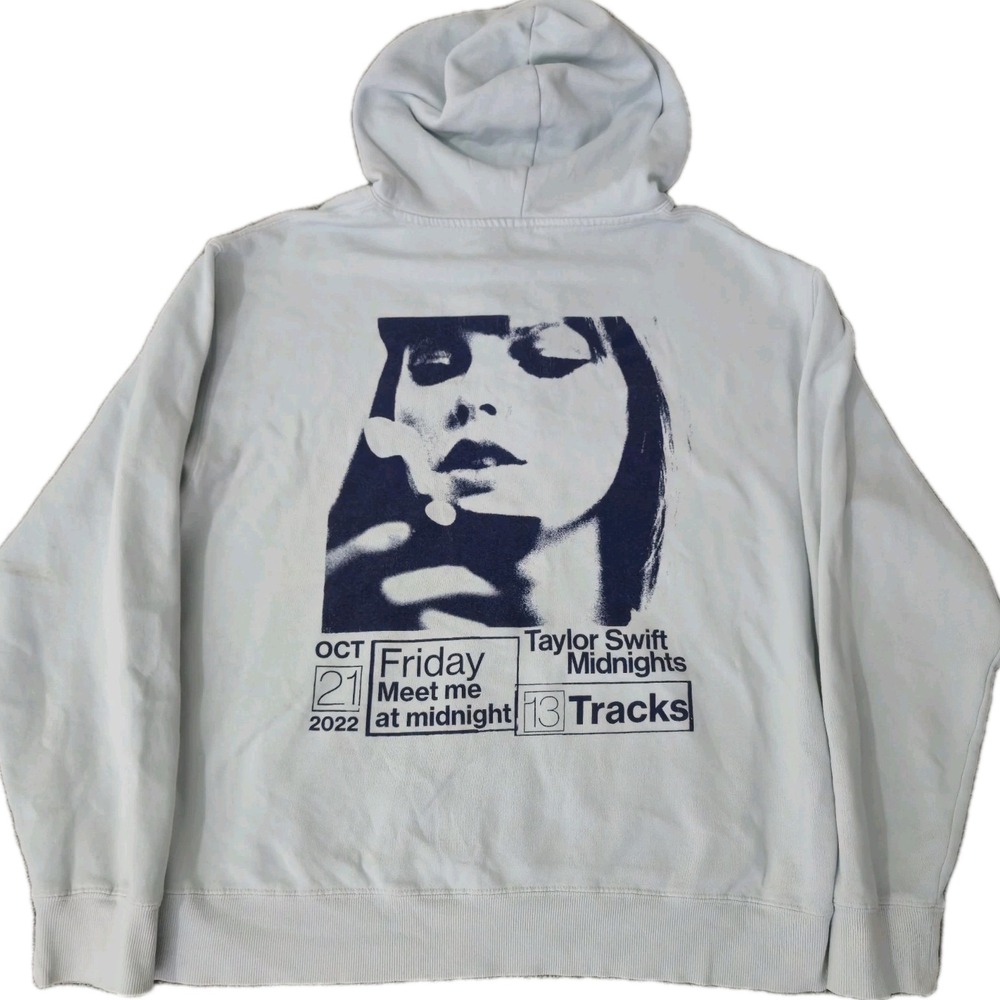 Taylor Swift Midnights Hoodie Size Large 2022 Album Merch Pullover Pop